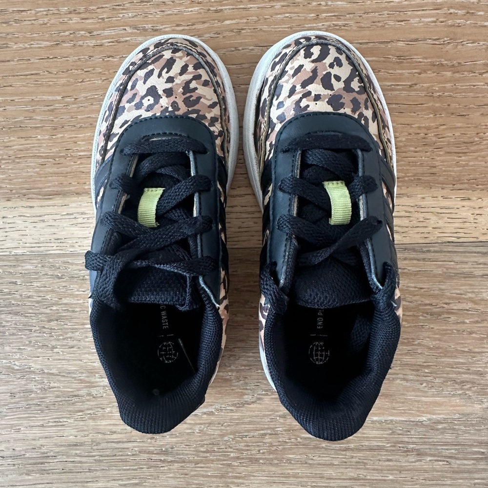 adidas Leopard Print Kids Sneakers with Black Accents